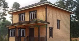 Двухэтажный дом из бруса в Орле от Строй-Орл - строительство от 137189 руб.