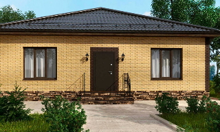Проекты одноэтажных домов из кирпича | Строй-Орл - Орел от 3694 рублей