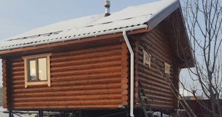 Баня из оцилиндрованного бревна под ключ в Орле - от 137189 рублей